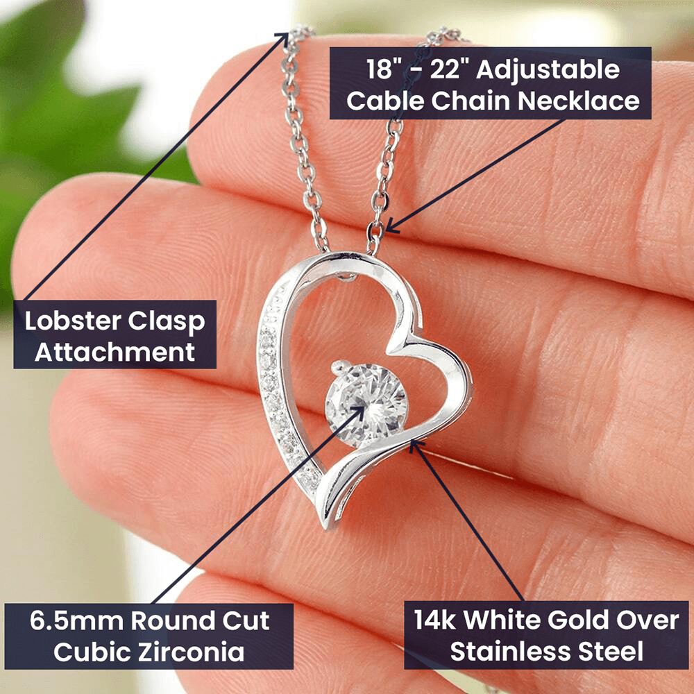 Daughter Forever Love Necklace - You Are Special To Us, From Dad & Mom - Glittering Heights