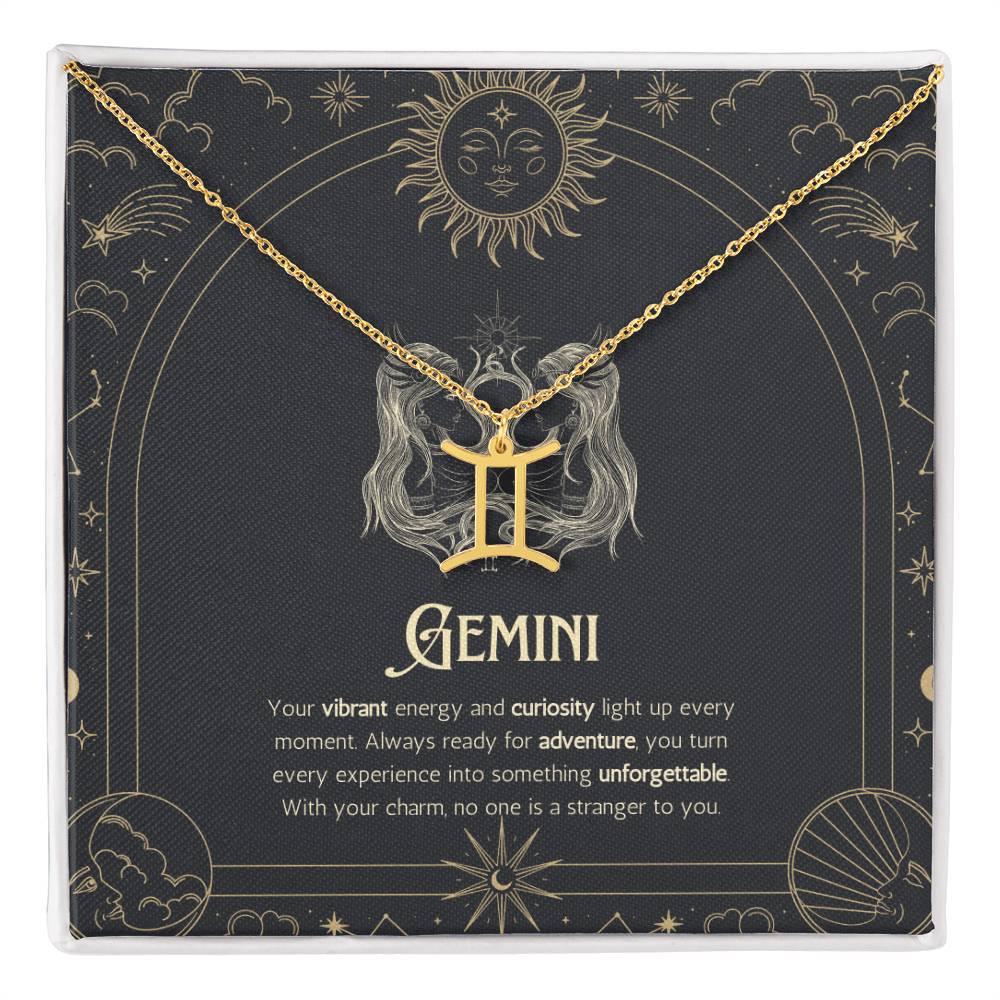 Your Zodiac Necklace - Gemini - Glittering Heights