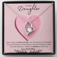 Daughter Forever Love Necklace - You Are Special To Us, From Dad & Mom
