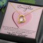 Daughter Forever Love Necklace - You Are Special To Us, From Dad & Mom - Glittering Heights