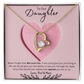 Daughter Forever Love Necklace - You Are Special To Us, From Dad & Mom - Glittering Heights