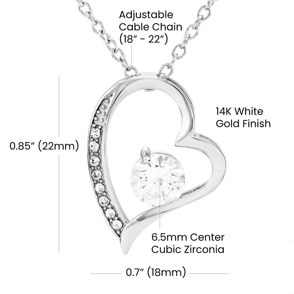 Daughter Forever Love Necklace - You Are Special To Us, From Dad & Mom - Glittering Heights