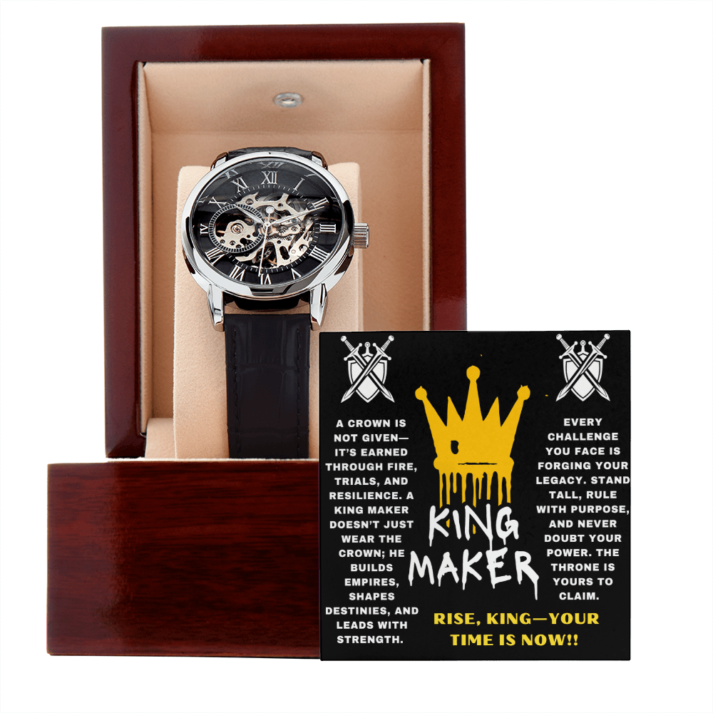 Rise, King - Your Time Is Now - Openwork Watch - Glittering Heights