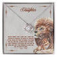 To My Beautiful Daughter, I Promise To Love You For The Rest Of My Life - Love Knot Necklace - Glittering Heights