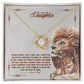 To My Beautiful Daughter, I Promise To Love You For The Rest Of My Life - Love Knot Necklace - Glittering Heights
