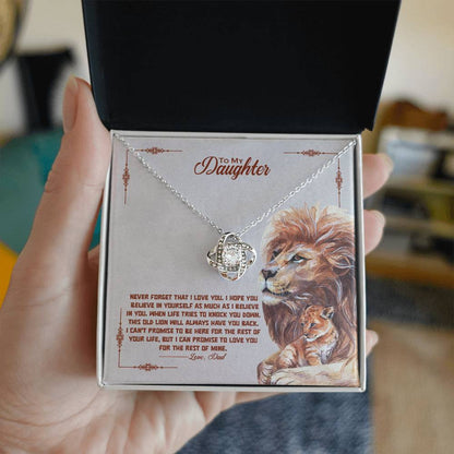 To My Beautiful Daughter, I Promise To Love You For The Rest Of My Life - Love Knot Necklace - Glittering Heights