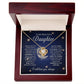 To My Beautiful Daughter - Reach For The Stars - Love Knot Necklace - Glittering Heights