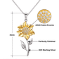 To My Beautiful Wife - Sunflower Necklace - Glittering Heights