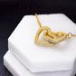 To My Beautiful Wife - You Mean So Much To Me - Interlocking Hearts Necklace - Glittering Heights