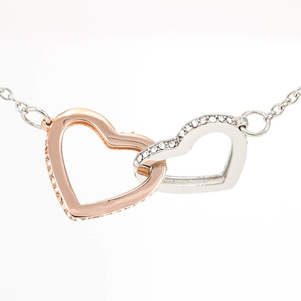 To My Beautiful Wife - You Mean So Much To Me - Interlocking Hearts Necklace - Glittering Heights