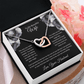 To My Beautiful Wife - You Mean So Much To Me - Interlocking Hearts Necklace - Glittering Heights