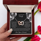 To My Beautiful Wife - You Mean So Much To Me - Interlocking Hearts Necklace - Glittering Heights