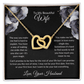 To My Beautiful Wife - You Mean So Much To Me - Interlocking Hearts Necklace - Glittering Heights