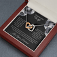 To My Beautiful Wife - You Mean So Much To Me - Interlocking Hearts Necklace - Glittering Heights