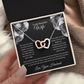 To My Beautiful Wife - You Mean So Much To Me - Interlocking Hearts Necklace - Glittering Heights