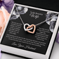 To My Beautiful Wife - You Mean So Much To Me - Interlocking Hearts Necklace - Glittering Heights