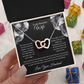 To My Beautiful Wife - You Mean So Much To Me - Interlocking Hearts Necklace - Glittering Heights