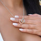 To My Beautiful Wife - You Mean So Much To Me - Interlocking Hearts Necklace - Glittering Heights