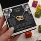 To My Beautiful Wife - You Mean So Much To Me - Interlocking Hearts Necklace - Glittering Heights