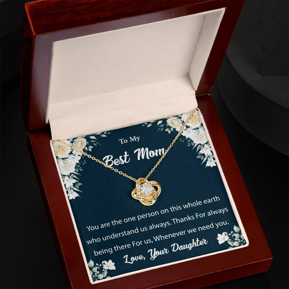 To my best mom - Thank you - Love knot necklace - Glittering Heights