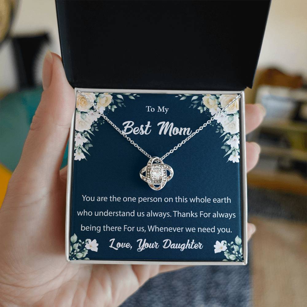 To my best mom - Thank you - Love knot necklace - Glittering Heights