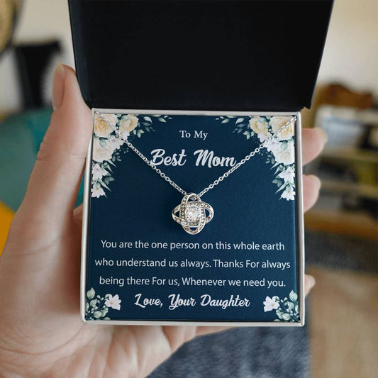To my best mom - Thank you - Love knot necklace - Glittering Heights