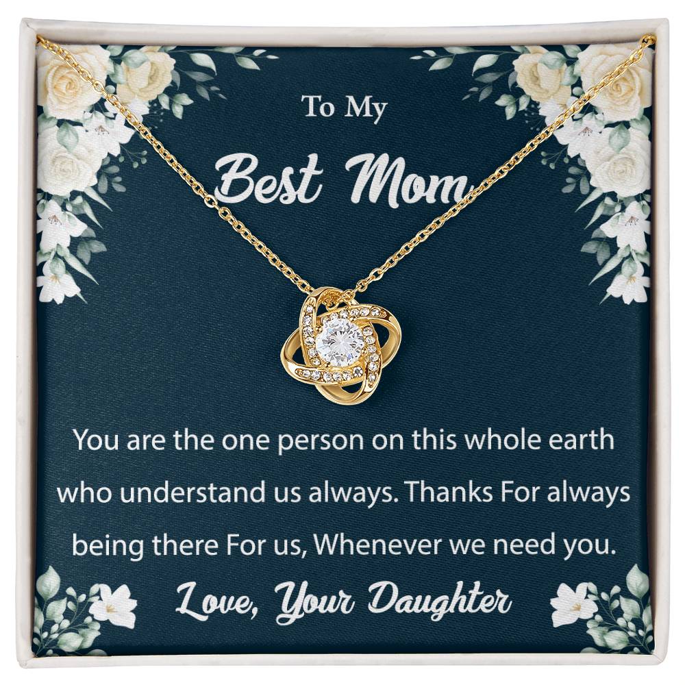 To my best mom - Thank you - Love knot necklace - Glittering Heights