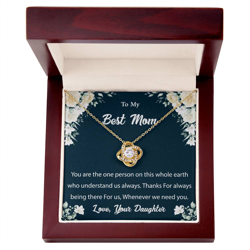 To my best mom - Thank you - Love knot necklace - Glittering Heights