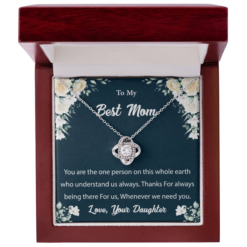 To my best mom - Thank you - Love knot necklace - Glittering Heights