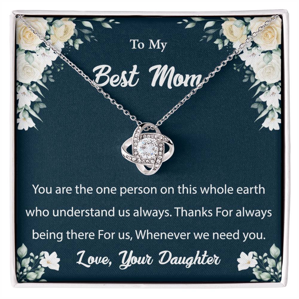 To my best mom - Thank you - Love knot necklace - Glittering Heights