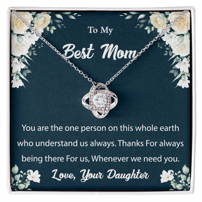 To my best mom - Thank you - Love knot necklace - Glittering Heights