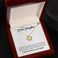 To My Bonus Daughter, Always Shine Like The Brightest Star - Love Knot Necklace - Glittering Heights