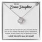To My Bonus Daughter, Always Shine Like The Brightest Star - Love Knot Necklace - Glittering Heights