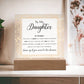To My Daughter - Be Yourself - LED Acrylic Plaque - Glittering Heights