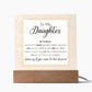 To My Daughter - Be Yourself - LED Acrylic Plaque - Glittering Heights