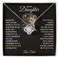 To My Daughter, You Will Always Be My Baby Girls - Love Knot Necklace - Glittering Heights
