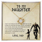 To My Daughter, You Will Never Lose - Love Knot Necklace - Glittering Heights