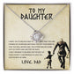 To My Daughter, You Will Never Lose - Love Knot Necklace - Glittering Heights