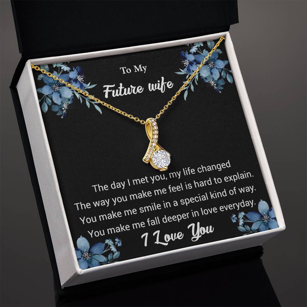 To My Future Wife - The Day I Met You - Alluring Beauty Necklace - Glittering Heights