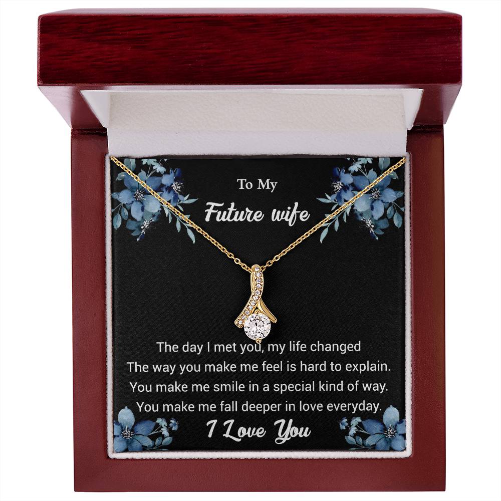 To My Future Wife - The Day I Met You - Alluring Beauty Necklace - Glittering Heights