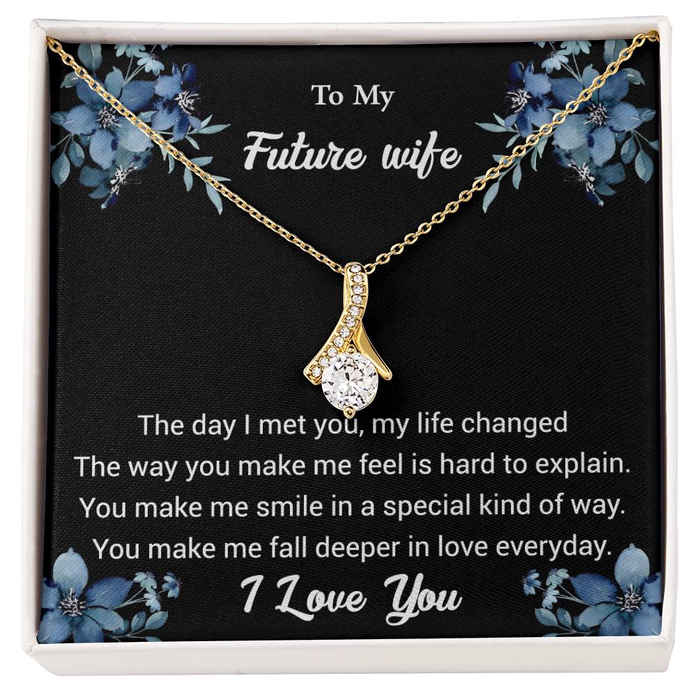 To My Future Wife - The Day I Met You - Alluring Beauty Necklace - Glittering Heights