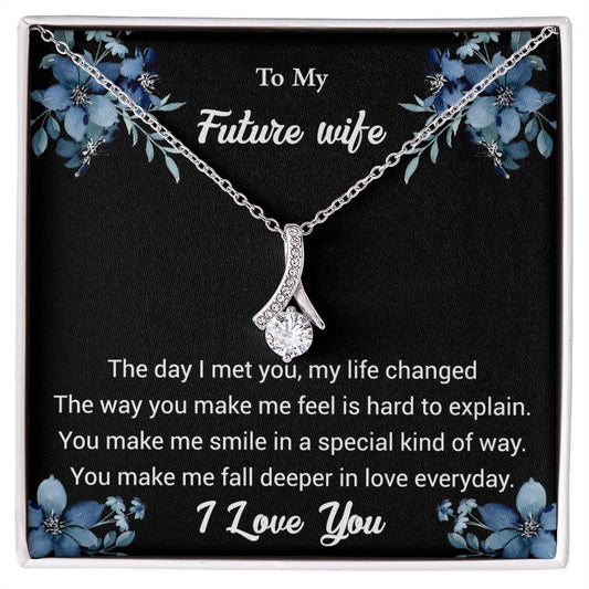 To My Future Wife - The Day I Met You - Alluring Beauty Necklace - Glittering Heights