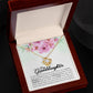 To My Granddaughter, Always Keep Me In Your Heart, - Love Knot Necklace - Glittering Heights