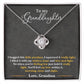 To My Granddaughter, You_ll Feel My Love Within This - Love Knot Necklace - Glittering Heights