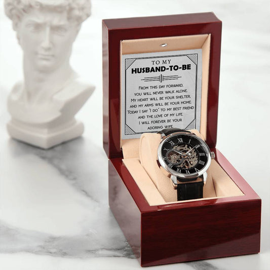To My Husband To Be - You'll Never Walk Alone - Chronograph Watch - Glittering Heights
