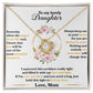 To My Lovely Daughter, Hold This Tight To Feel My Love - Love Knot Necklace - Glittering Heights