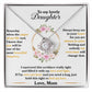 To My Lovely Daughter, Hold This Tight To Feel My Love - Love Knot Necklace - Glittering Heights