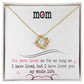 To My Mom, I Loved You My Whole Life - Love Knot Necklace - Glittering Heights