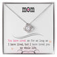 To My Mom, I Loved You My Whole Life - Love Knot Necklace - Glittering Heights