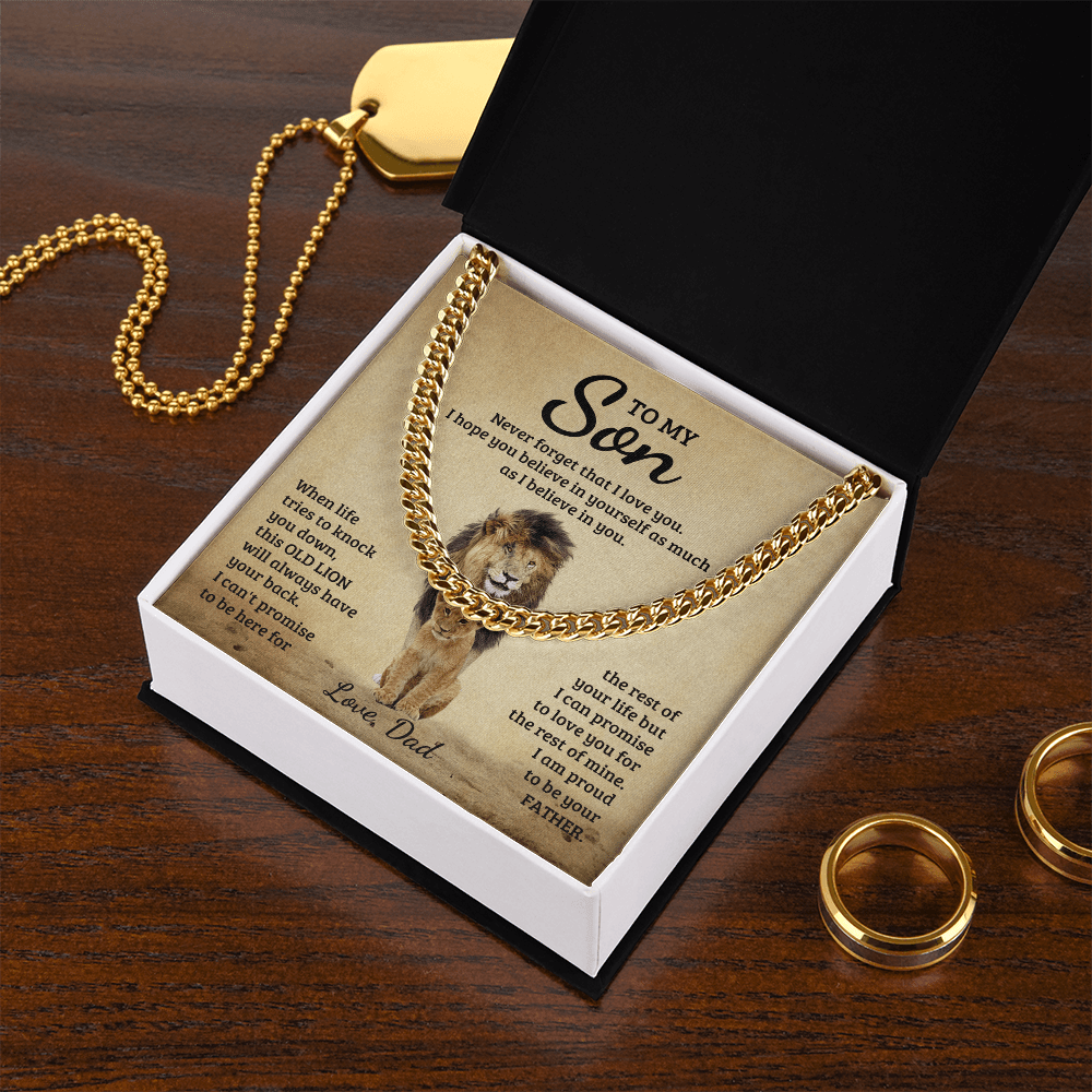To My Son - Never Forget That I Love You - Cuban Link Chain - Glittering Heights